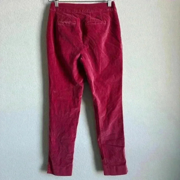 Boden Velvet Pants Women’s US 4L Pink Bright‎ Luxe Straight Leg Barbiecore - Picture 2 of 12